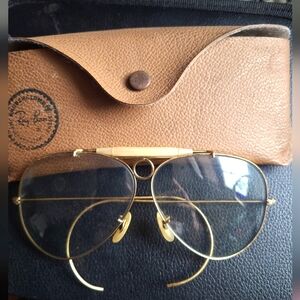 Vintage B&L RAY-BAN USA GEP Shooter Aviator Glasses. 1960s
